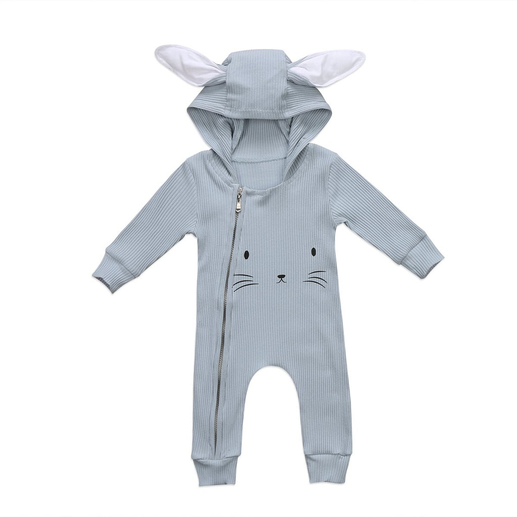 Cute Bunny Zipper Romper