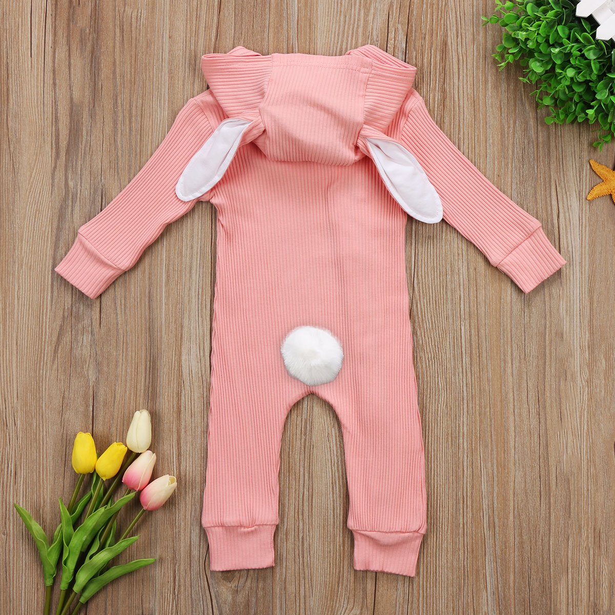 Cute Bunny Zipper Romper