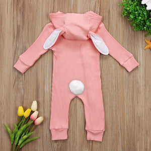 Cute Bunny Zipper Romper