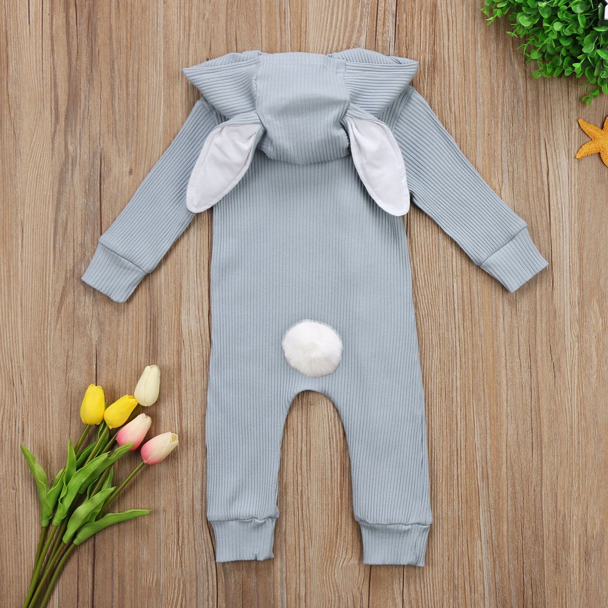 Cute Bunny Zipper Romper