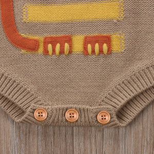 Lion Knitted Romper