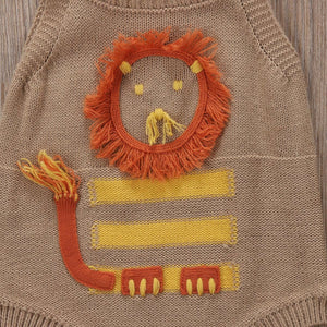 Lion Knitted Romper