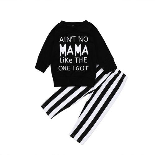 Mama Striped Pants Outfit