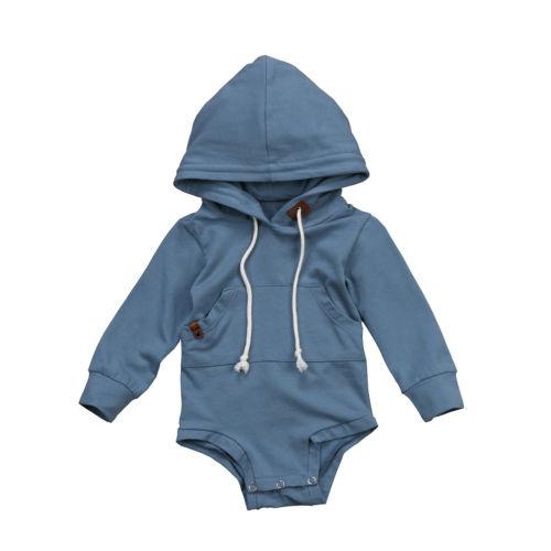 Hoodie Blue Romper