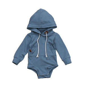 Hoodie Blue Romper