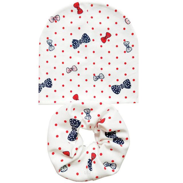 Cotton Baby Hat Scarf Set Kids Beanie 2017 New Baby Hats Toddlers Newborn Photography Props Accessories Children Scarf Collars