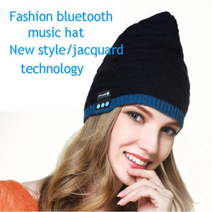 Autumn Winter Soft Warm Beanie Hat Wireless Bluetooth Smart Cap Headphone Headset Speake Stereo Music Bluetooth Smart Hats Caps