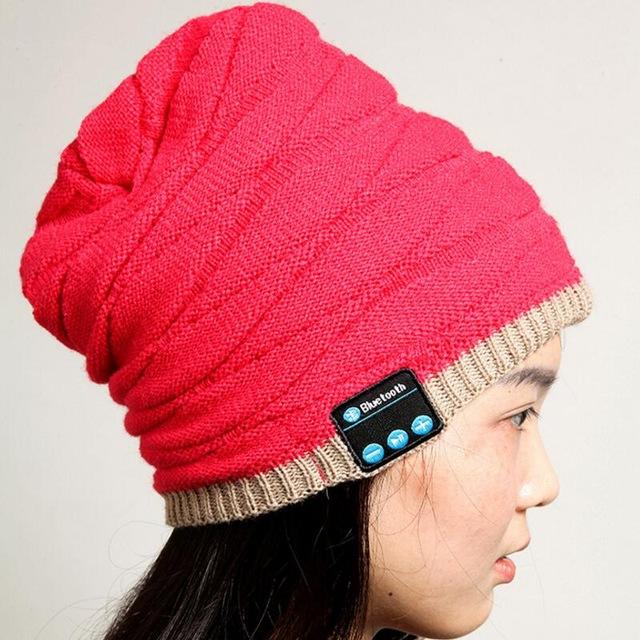 Autumn Winter Soft Warm Beanie Hat Wireless Bluetooth Smart Cap Headphone Headset Speake Stereo Music Bluetooth Smart Hats Caps