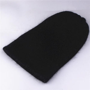 Xthree 2017 new simple Rabbit fur Beanie Hat for Women Winter Skullies Warm Gravity Falls Cap Gorros Female Cap