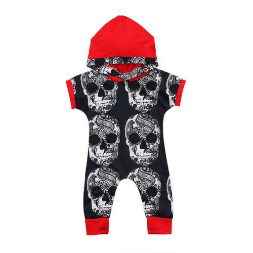 Skull Head Hooded Romper