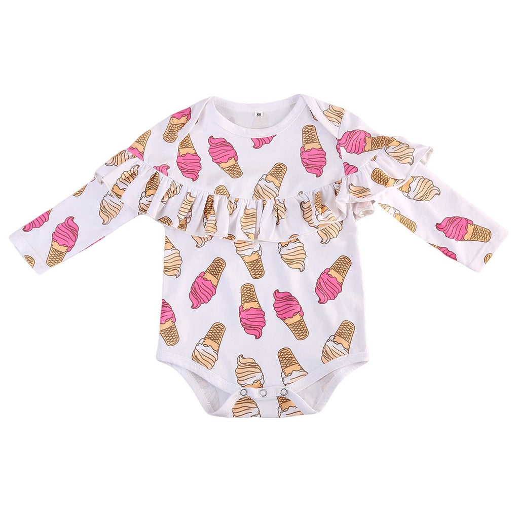 Ice Cream Ruffles Romper
