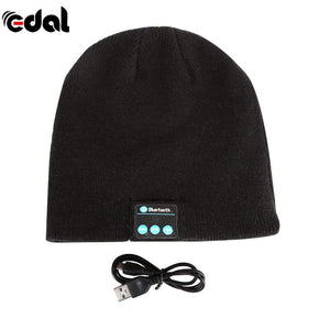 EDAL Hot New Soft Warm Beanie Hat Wireless Bluetooth Smart Cap Headphone Headset Speaker Mic
