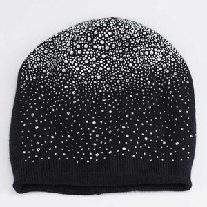 Warm Female Winter Beanie Hats Wool Knitted Caps Women Flashing Rhinestone Bonnet For Girl Skullies Hat Touca Feminina Inverno