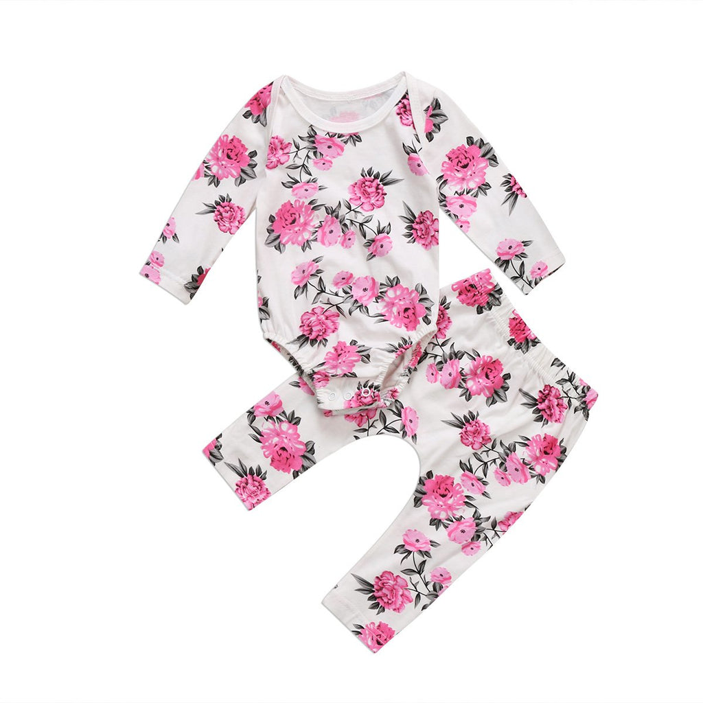 Girly Flower Romper Set