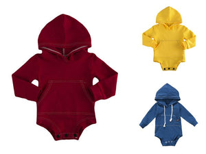 Basic Color Hoodie Romper