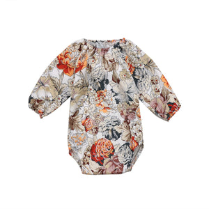 Long Sleeves Floral Bodysuit