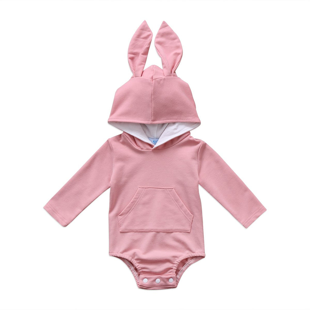 Pink Bunny Hoodie Romper