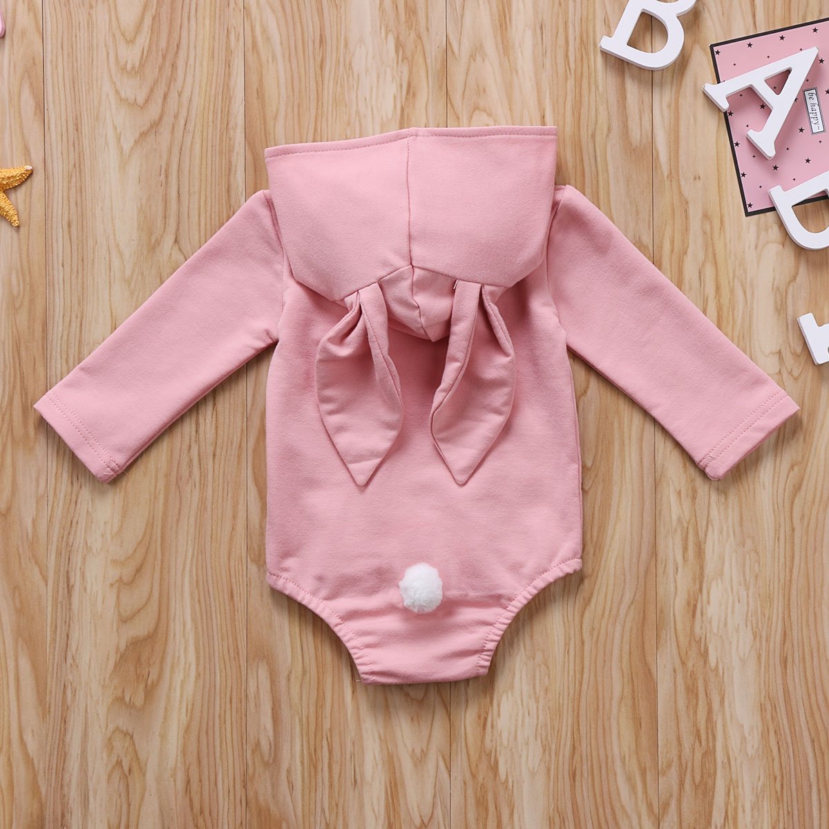 Pink Bunny Hoodie Romper