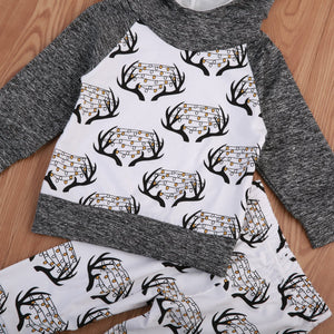 Grey Deer Hoodie