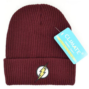 CLIMATE Men Women Winter Warm Beanie Hat 2017 New Flash Hero Soft Red HipHop Warm Knitted Red Caps Hat For Men Women Teenager