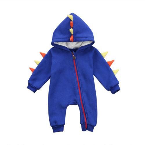 Colored Dino Zipper Romper