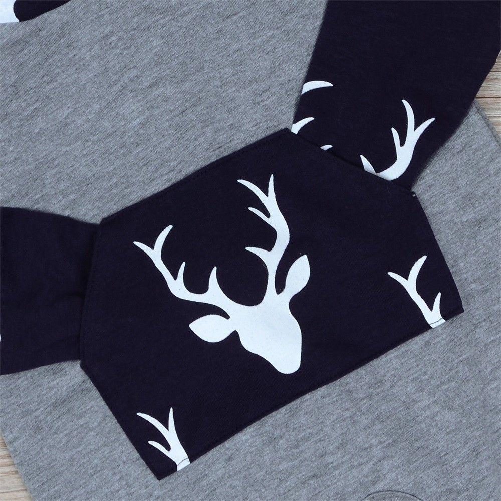 Blue Deer Hoodie Romper