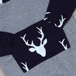 Blue Deer Hoodie Romper