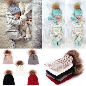 New Cute Baby Toddler Kids Boys Girls Knitted Crochet Beanie Winter Warm Hat Cap