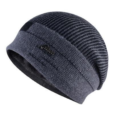 TQMSMY Knit Men Winter Hats for Men Knitting Keep Warm Beanies Hat Men's skullies Knit velvet Beanie Bonnet Scarf for Male TMC31