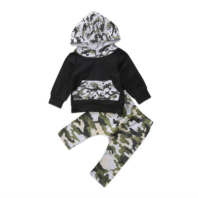 Hoodie Tops & Pants 2Pcs Outfits