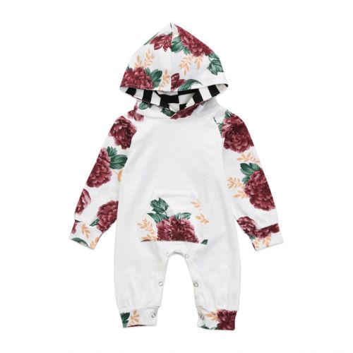 Floral Hooded Pocket Romper