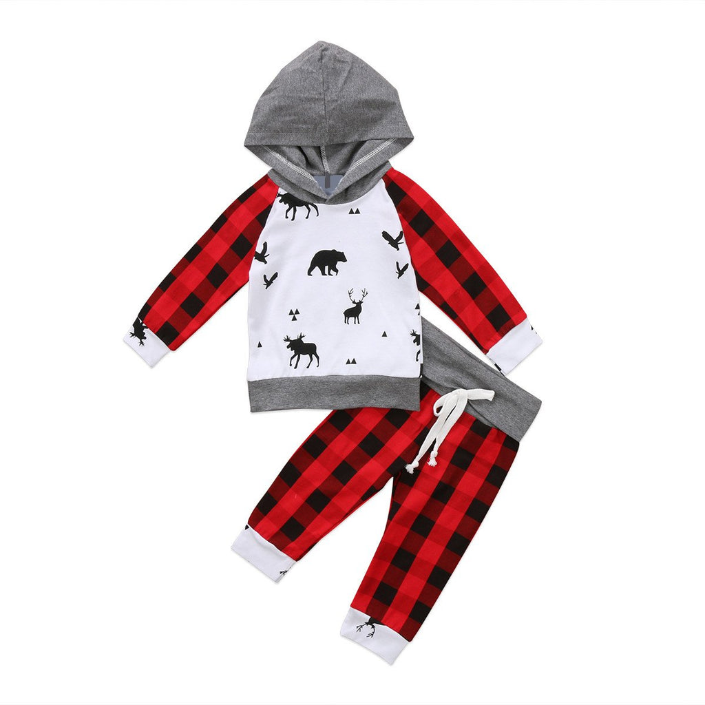 Bear Deer Hoodie Set