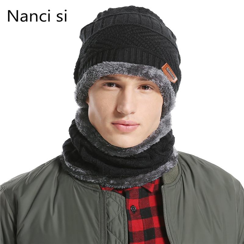 Brand Nanci si Winter Wool Ski Hats Neck Warmer Beanies Knit Men's  Hats Caps Skullies Bonnet For Men Women Balaclava Head Caps