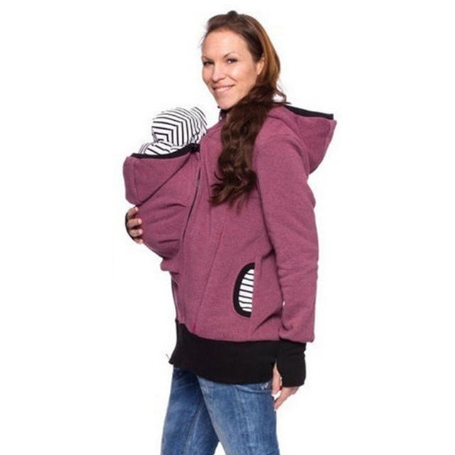 Baby Carrier Wearing Hoodies