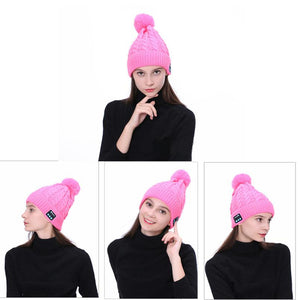 Soft Warm Beanie Hat Wireless Bluetooth Smart Cap Headphone Headset Speaker Mic wool Autumn winter warm Hat
