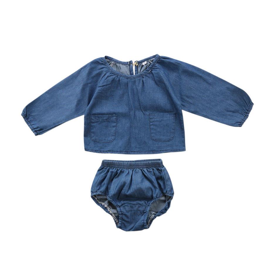 Denim Baby Girl Set