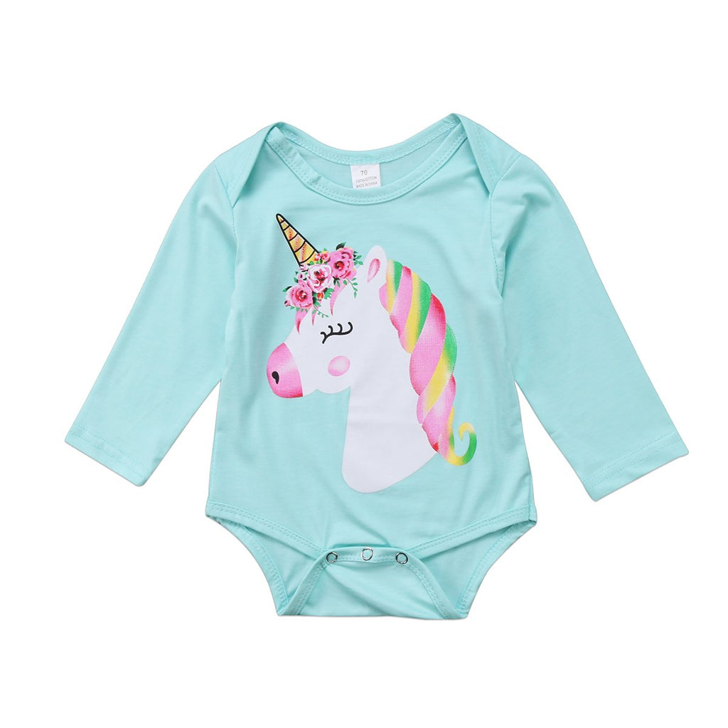 The Unicorn Blue Romper