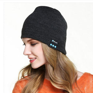 Soft Warm Beanie Hat Wireless Bluetooth Smart Cap Headset Headphone Speaker Mic Beanies Women Men