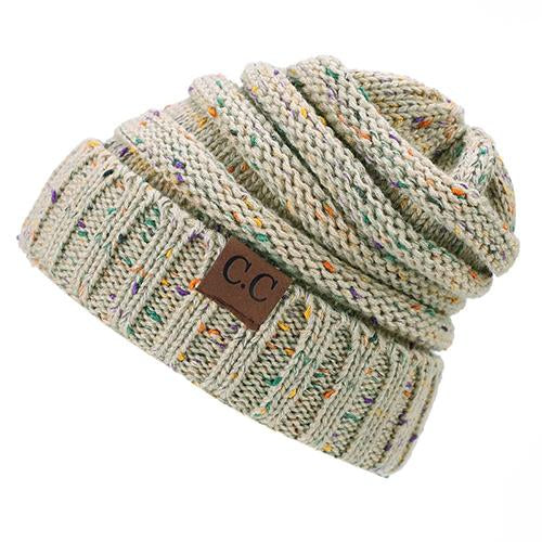 BONJEAN Women Winter Knitted Cap Casual CC labeling Beanies Hat High bun Ponytail 10 colors Hip-Hop Skullies Beanie turban hat