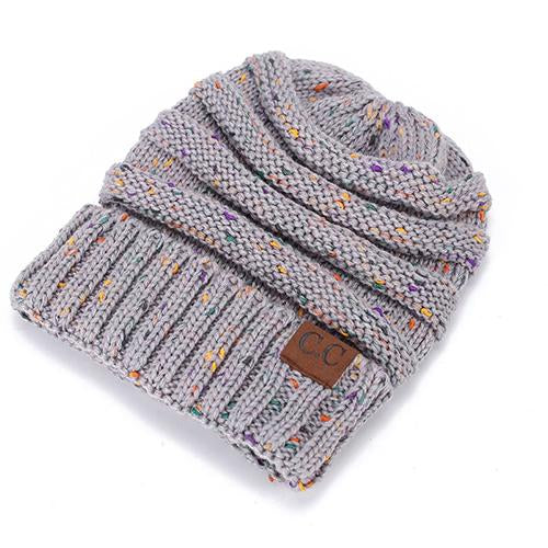 BONJEAN Women Winter Knitted Cap Casual CC labeling Beanies Hat High bun Ponytail 10 colors Hip-Hop Skullies Beanie turban hat