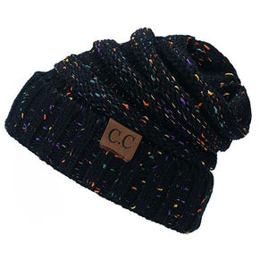 BONJEAN Women Winter Knitted Cap Casual CC labeling Beanies Hat High bun Ponytail 10 colors Hip-Hop Skullies Beanie turban hat