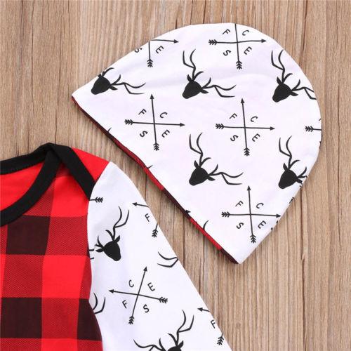 Checks Deer Jumpsuit Set