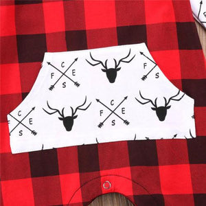 Checks Deer Jumpsuit Set