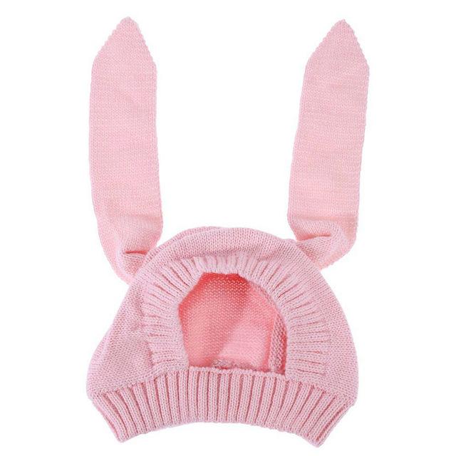 Rabbit Ears Baby Hats Soft Warm Hats Cute Toddler Kids Knitted Woolen Bunny Beanie Caps for Unisex Baby 0-3Y Newborn Photo Props
