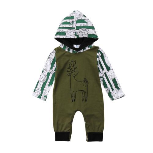 Olive Deer Romper