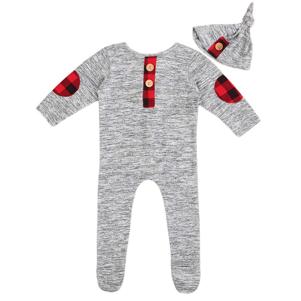Patchwork Gray Cotton Jumpsuit