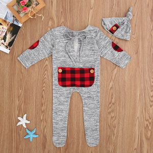 Patchwork Gray Cotton Jumpsuit