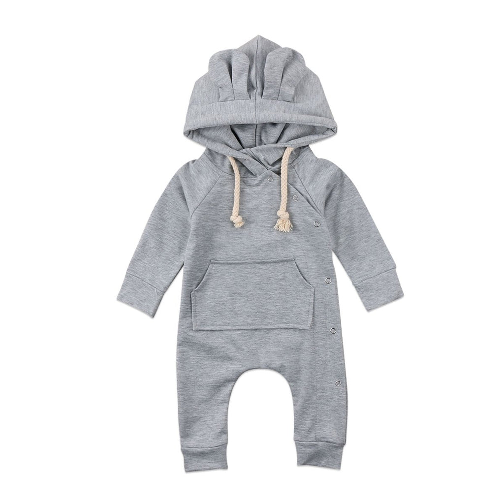 Grey Side Clicks Romper