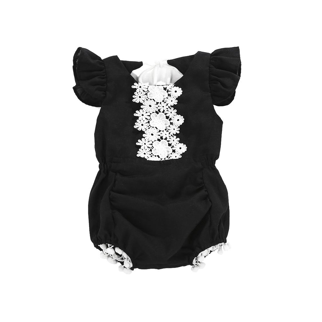 Black & White Lace Romper