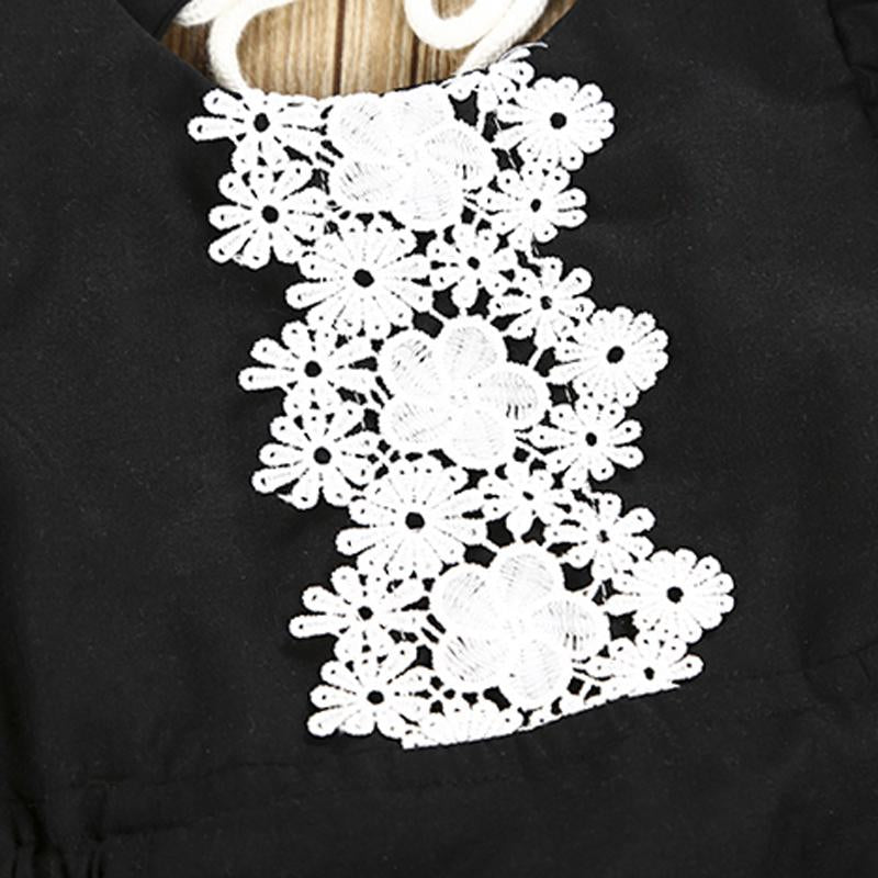 Black & White Lace Romper